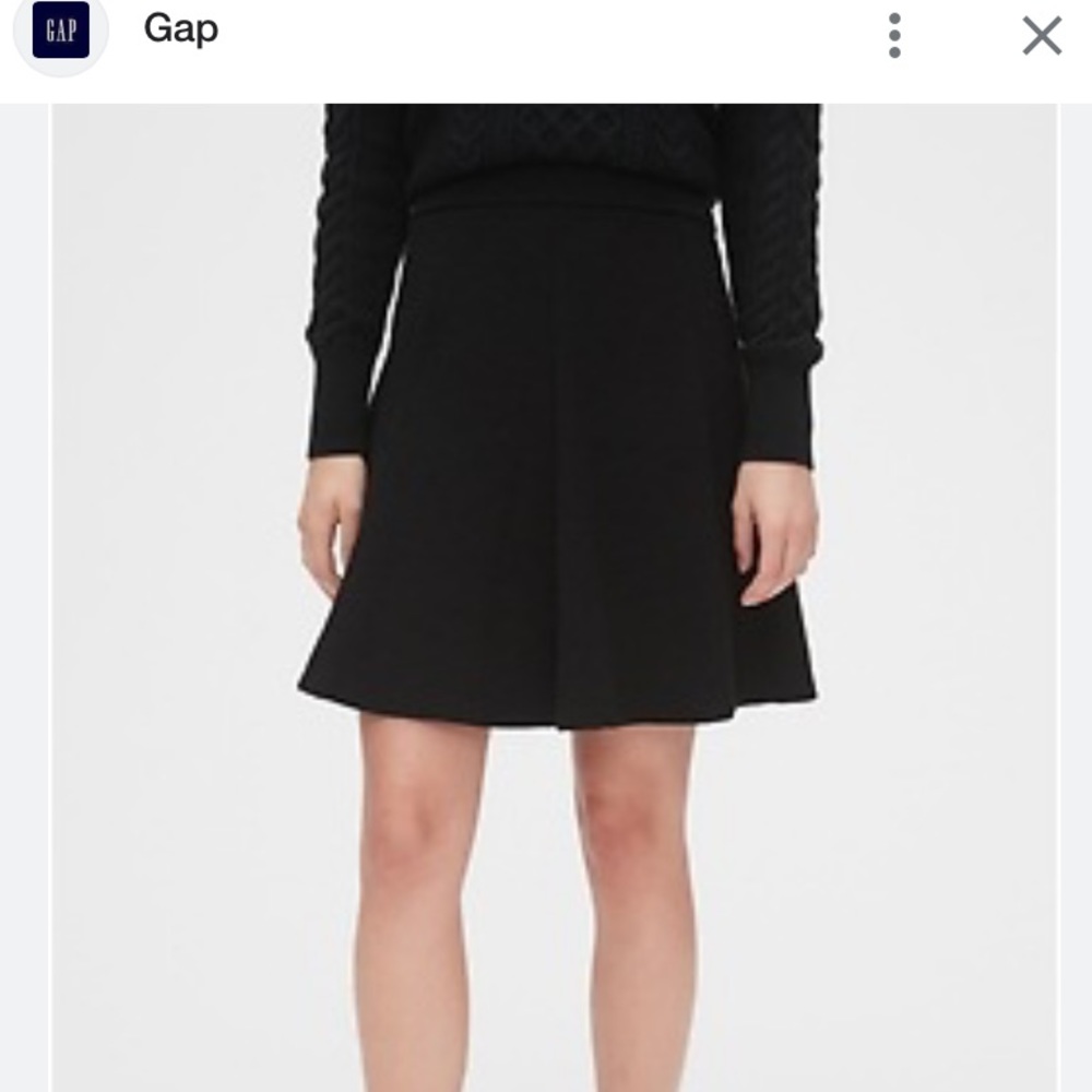 Gap Textured Circle Skirt black 4 Tall